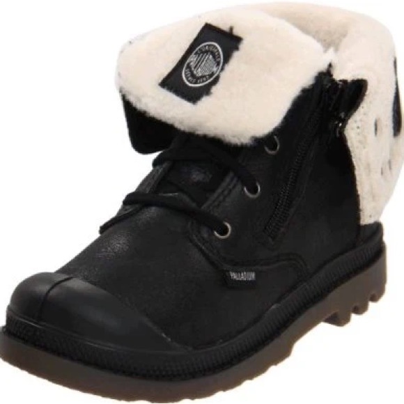 Palladium Kids Leather Wool Boots - Picture 2 of 16